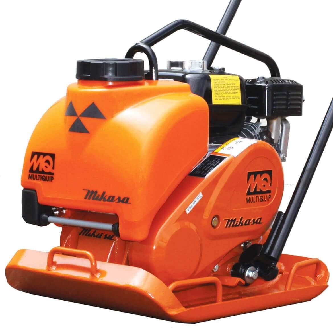 Multiquip MVC82VHW Honda GX160 Plate Compactor with Water Tank, 18" Wide - Black/orange