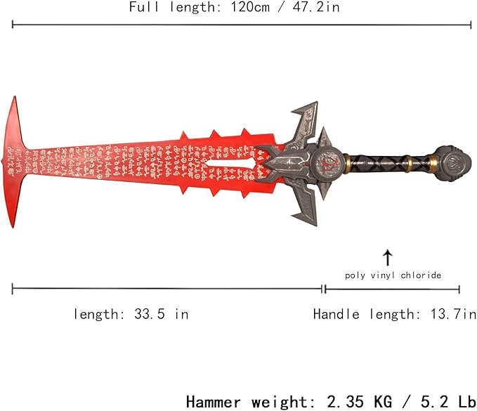 Perfect Replica of Doom Eternal Betrayer Hammer/Raider Axe/Crucible SwordGame Cosplay Props-Fantasy Anime Sword