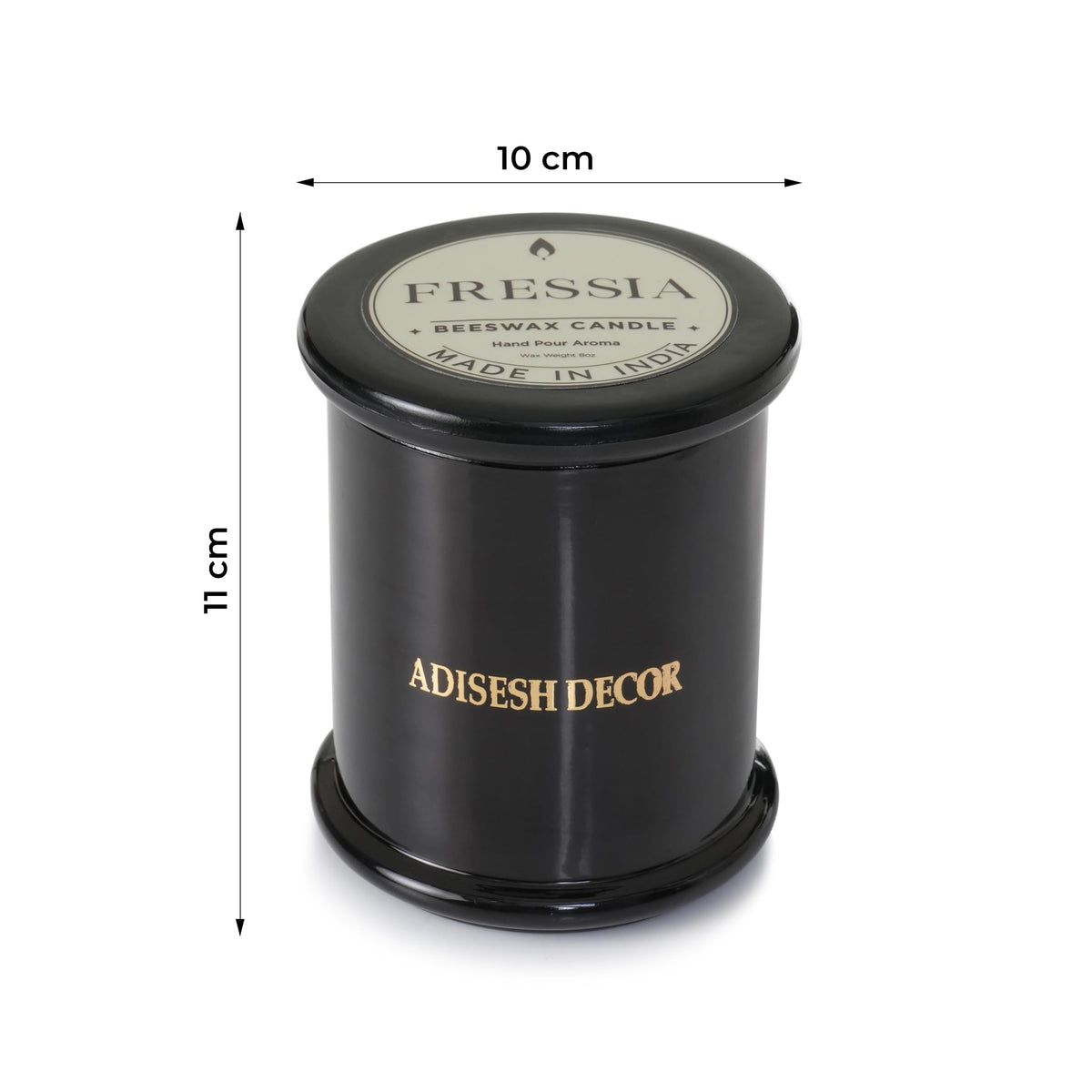 Adisesh Decor Long-Lasting Fressia Bees Wax Candle | Scented Candles for Home Decoration | 70+ Hour Burn Time Hand-Poured in Glass Jar | Bright, Uplifting, and Slightly Fruity Fragrance