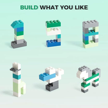 1500 Pieces Building Bricks Classic Bulk Small Blocks Classic Bricks Set Basic Building Blocks Compatible with All Major Brands(Natural Colors)