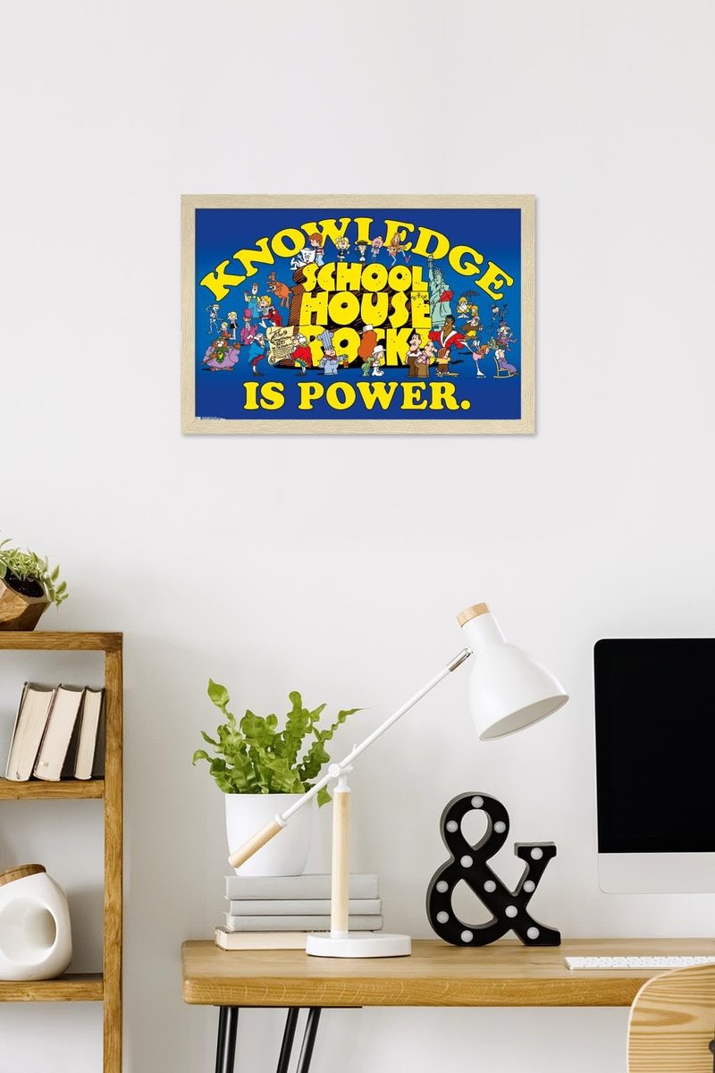 Trends International Schoolhouse Rock! - Group Wall Poster, 22.4L x 14.7W, Blonde Framed Version