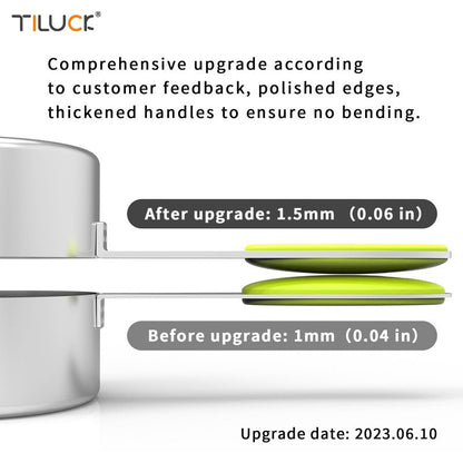 TILUCK Measuring Cups and Spoons Set, Stainless Steel, Kitchen Utensils for Cooking and Baking (10)