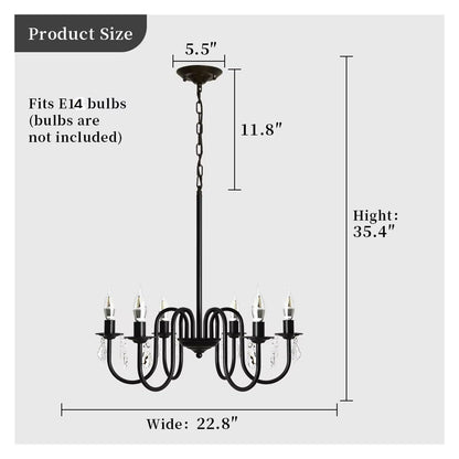 Ceiling Chandelier Iron Crystal LED Hanging Light Candle Pendant Lamp E14 Lustre Home Kitchen Living Dining Room Hotel ﻿,Comfortable Lighting