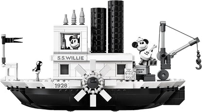 LEGO Ideas 21317 Disney Steamboat Willie Building Kit (751 Pieces)