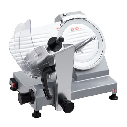 10-Inch Fully-Automatic Commercial Meat Slicer,Meat Slicer Machine for Home Kitchen,240W Dual Motor,Stainless Steel,0-12mm Adjustable Thickness,Electric Deli Food Slicer for Home & Commercial Use
