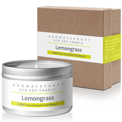 I & Candle Aromatherapy Soy Wax Scented Candles (Lemongrass)