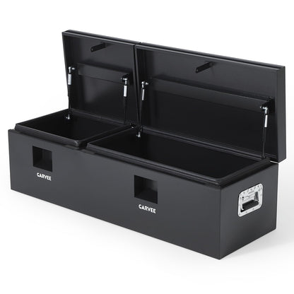 GarveeLife Steel Truck Bed Tool Box, 48x16x14 Inch Storage Box with Side Handle, Chest Toolbox Weatherproof Organizer for Pickup Truck RV Trailer