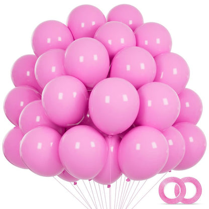 Pink Balloons 110Pcs, 5 Inch Small Pink Latex Party Balloons, Mini Thick Pink Balloons for Birthday Wedding Baby Shower Decorations.