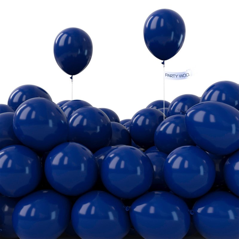 PartyWoo Navy Blue Balloons 50pcs 5 Inch Small Mini Matte Dark Blue Latex Balloons for Graduation New Year Wedding Sports Theme Baby Shower Men Birthday Bachelorette Party Decorations Blue-Y72