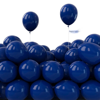 PartyWoo Navy Blue Balloons 50pcs 5 Inch Small Mini Matte Dark Blue Latex Balloons for Graduation New Year Wedding Sports Theme Baby Shower Men Birthday Bachelorette Party Decorations Blue-Y72