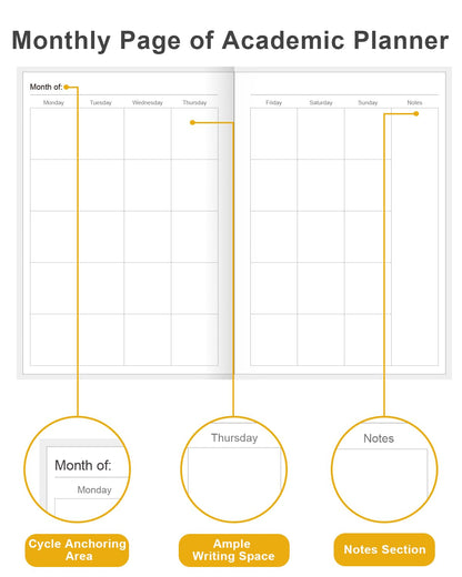 Academic Planner for 2026-2027 or Anytime – 5.8" x 8.5" Undated Weekly Student Planner For Homeschool, High School, College & Nursing Students, 200 Pages, Crushed Flower