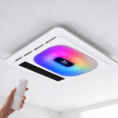 Plutoslove Bathroom Exhaust Fan with Bluetooth Speaker & Heater 1800W for Bathroom, 180 CFM, Quiet 1.0 Sone, 3CCT & Nightlight, 2 Heat Levels, 7 RGB Mode, Remote Control, Ceiling Mount, FCC Certified