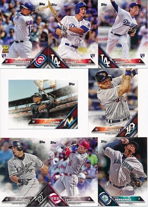 2016 Topps Baseball EXCLUSIVE MASSIVE 706 Card MIKE TROUT Stamp RELIC Complete Factory Set with 5 ROOKIE VARIATION Cards including 2Corey Seager RC's! Includes all Cards from Series 1&amp2!