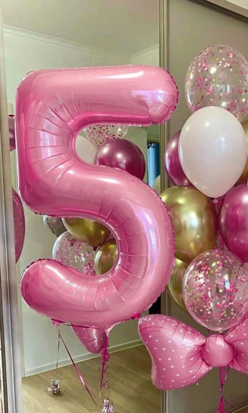 Pearlescent Pink Number 20 Balloons 40 inch, 20 Number Balloons, 20th Birthday Decorations, 20 Year Old Women Pastel Pink Party Supplies