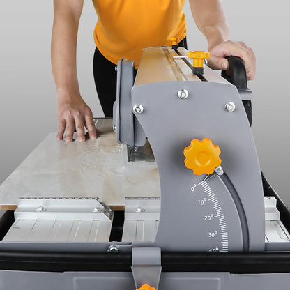 Hoteche 8-Inch Wet Tile Saw - 8A Benchtop Power Masonry Cutting Tool with Stand