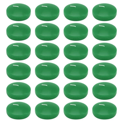 6 Hour 2 Inch Green Floating Candles, Small Unscented Dripless Pool Water Wax Candles for Cylinder Vase, Centerpiece at Wedding, Party, Holiday, St. Patrick's Day, 24 Packs