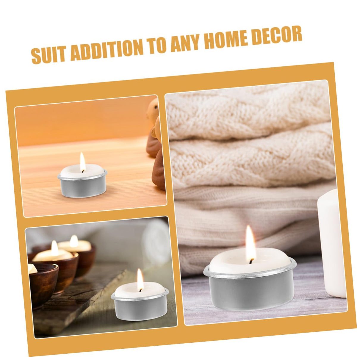 OSALADI 15pcs Metal Tea Light Candle Tins Candle Holders for Home Decor and Multipurpose Storage Containers for Scented and Burning
