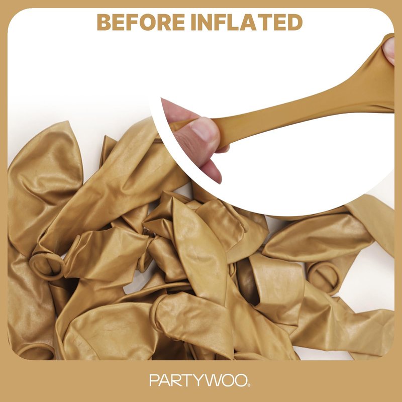PartyWoo Metallic Gold Balloons 128pcs Different Sizes of 18 12 10 5 Inch Chrome Gold Balloon Arch Kit Garland for Birthday Graduation Baby Shower Wedding Bachelorette Party Decorations Gold-G127