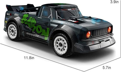 fisca 1/16 Remote Control High Speed Car 4WD RC Drifting Racing Cars Fast 20MPH Truck 2.4Ghz Off-Road 4X4 Buggy Car Speed &amp Steering Control Vehicle Toy with Lights for Kids and Adults