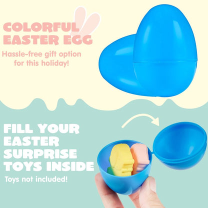 JOYIN 3.15" Easter Eggs, Fillable Plastic Eggs Empty Colorful Bright Eggshells with Hinge for Easter Hunt, Filling Treats, Party Favor, Basket Stuffers, Classroom Prize Supplies, 1000PCS