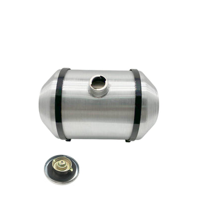 JSD 5 Gallons 10" x16" Aluminum Spun Round Gas Tank Center Fill 1/2" NPT Outlet for Trike Tractor Boat Jet ski