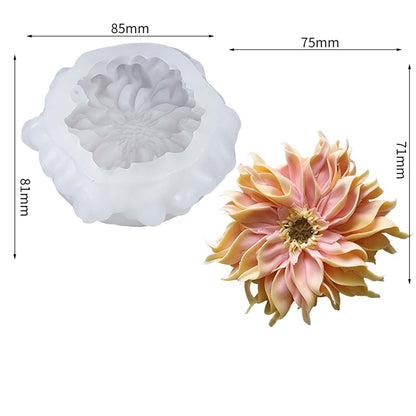 Flower Petal Mold - Cylinder Molds Silicone Wave Spiral Candle Mold - Silicone Resin Casting Molds for Candle & Resin & Soap Craft Supplies