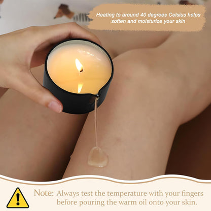 Sariiraw 6 Pack Massage Oil Candles Set, Low Temp Soy Based Massage Candles for Massage Therapy, Relaxation & Skin Moisturizing, Assorted Scents for Home Spa Self Care