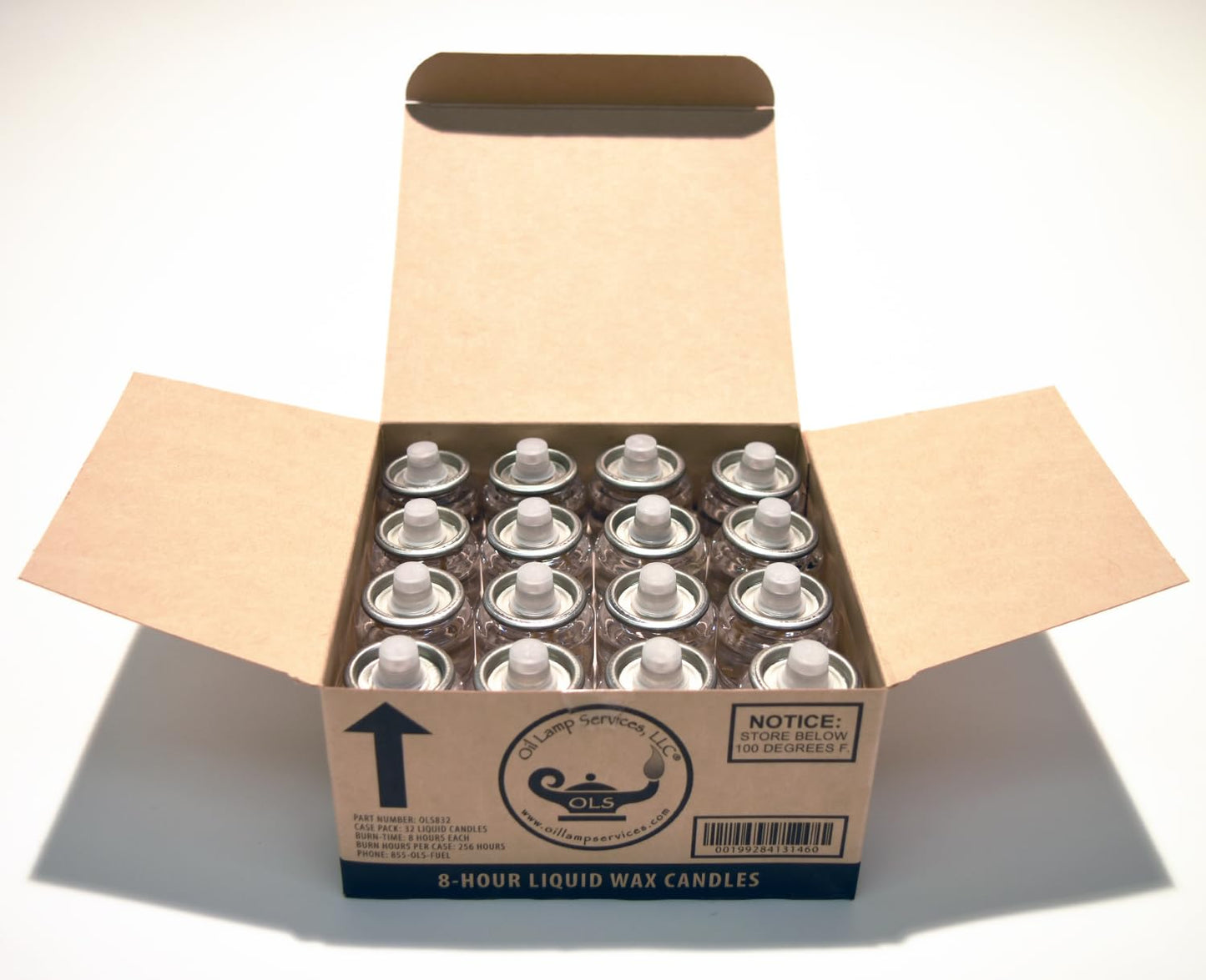 Disposable Liquid Wax Candles, 8-Hour, 32-Pack, Used for Creating Ambiance Lighting at Restaurants and Bars, On Wedding Tables and at Special Events Where Candlelight is Used