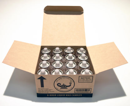 Disposable Liquid Wax Candles, 8-Hour, 32-Pack, Used for Creating Ambiance Lighting at Restaurants and Bars, On Wedding Tables and at Special Events Where Candlelight is Used