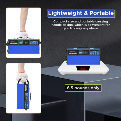 Forklift Battery Charger 24V 30A Smart 24 Volt Charger 900W Fully-Auto LCD Display Pallet Jack Battery Charger 7 Protections Trickle Charger for 24V Electric Pallet Jack & Forklift & Floor Scrubber