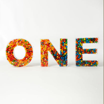 OAEUQ 10-Inch Magnetic Alphabet Candy Jar Refillable Fillable Letters For Candy Tray Reusable Lidded Candy Jar Candy Buffet Container Set (Y, 1)