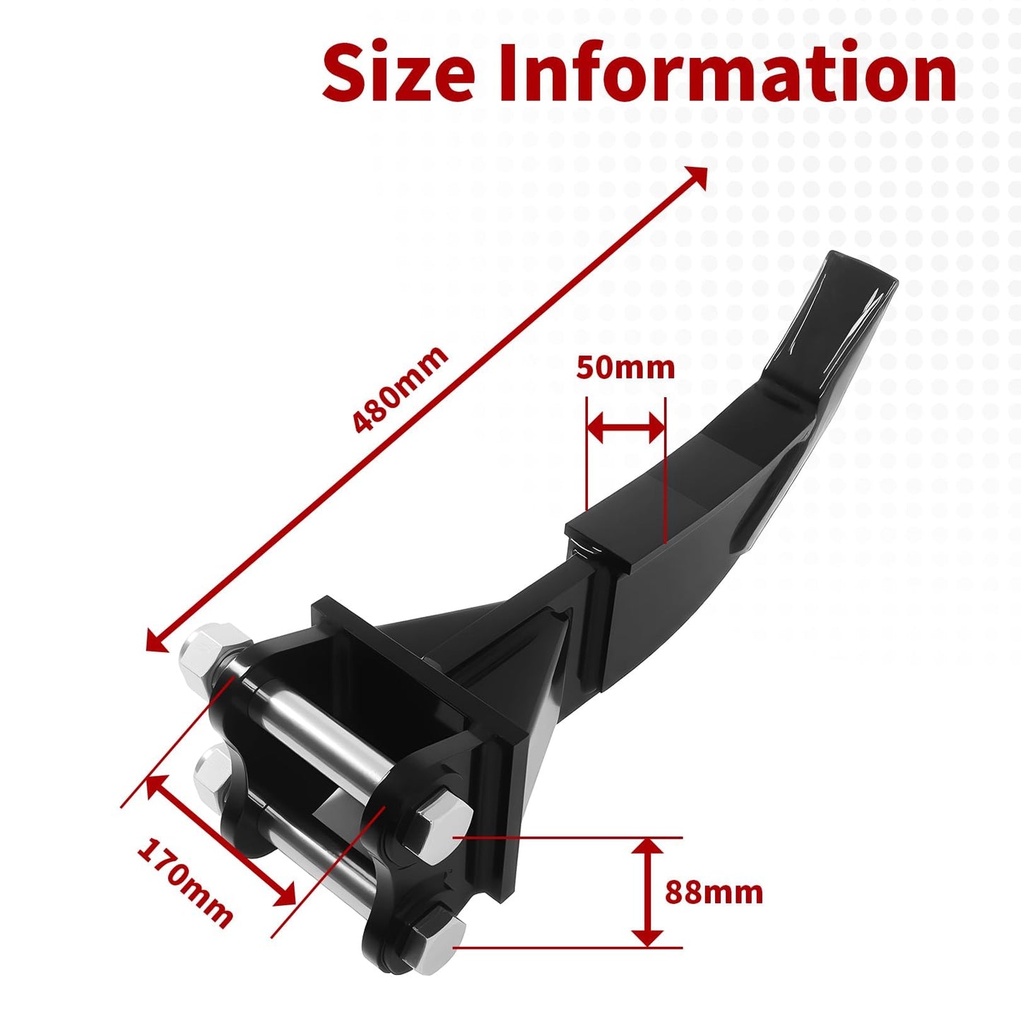 Nakkaa Small Excavator Ripper Single Hook Backhoe Compatible with 1-1.5 Ton Mini Excavator Span 3.54Inches, Hole Diameter 0.98Inches, Center Wheelbase 3.46 Inches
