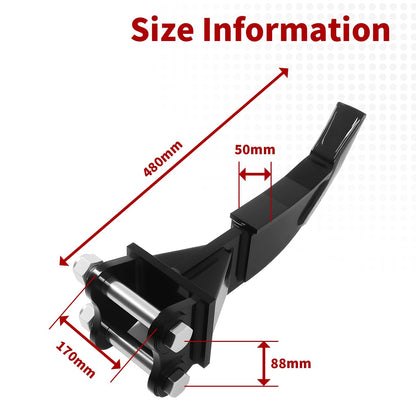 Nakkaa Small Excavator Ripper Single Hook Backhoe Compatible with 1-1.5 Ton Mini Excavator Span 3.54Inches, Hole Diameter 0.98Inches, Center Wheelbase 3.46 Inches