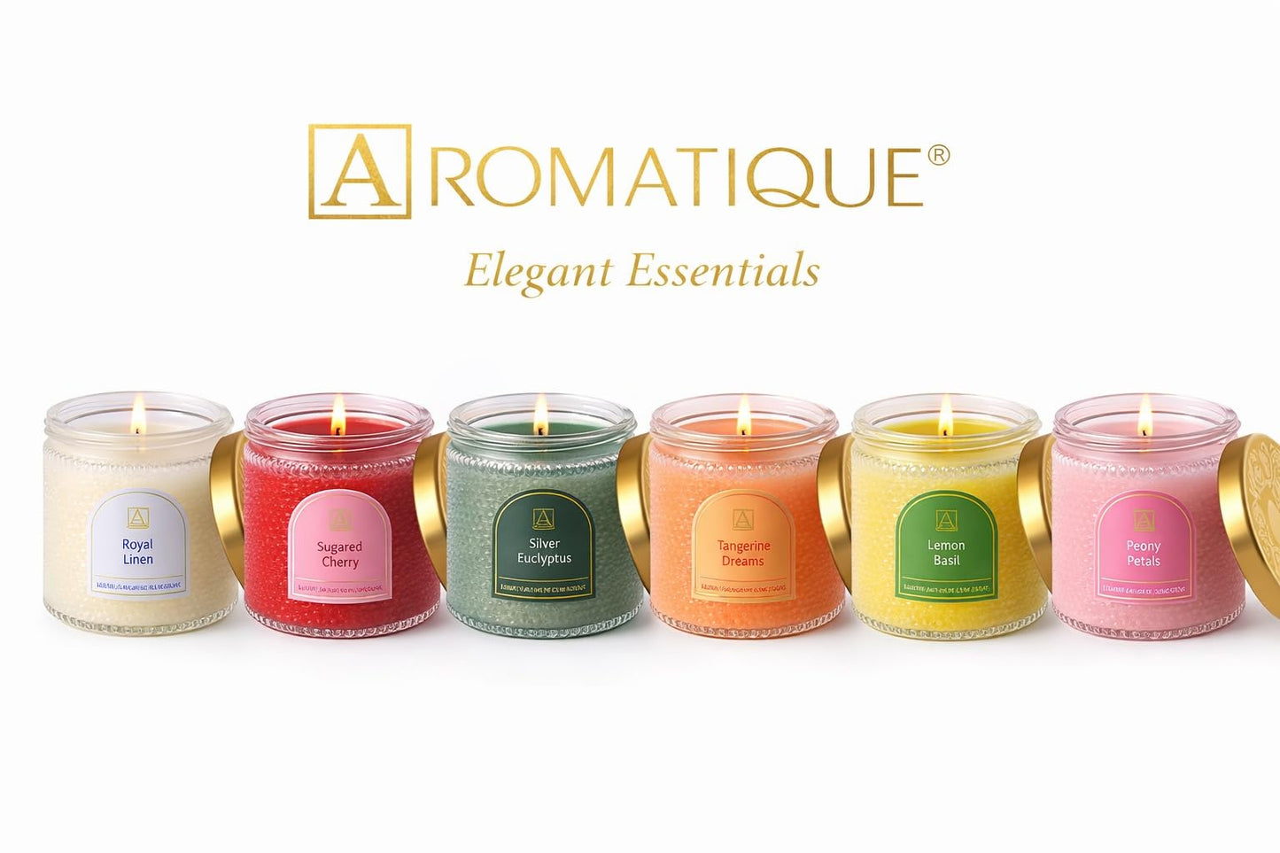 Aromatique, Sugared Cherry, Textured, Elegant Candle with Metal Lid, Home Fragrance for Relaxing Atmosphere, 6 oz, Mother's Day Gifts, Bridal Showers, Anniversaries, Holiday Gifts.
