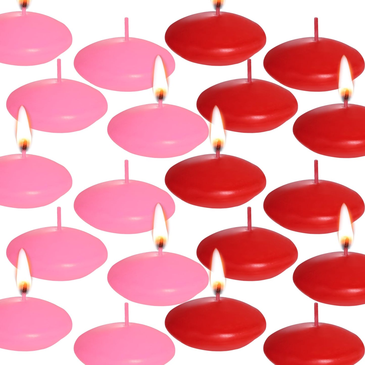 20 Pcs Floating Candles Centerpieces, 1.5 Inch Unscented Floating Candles Small Decoration for Valentine's Day, Thanksgiving, Wedding and Home Decor