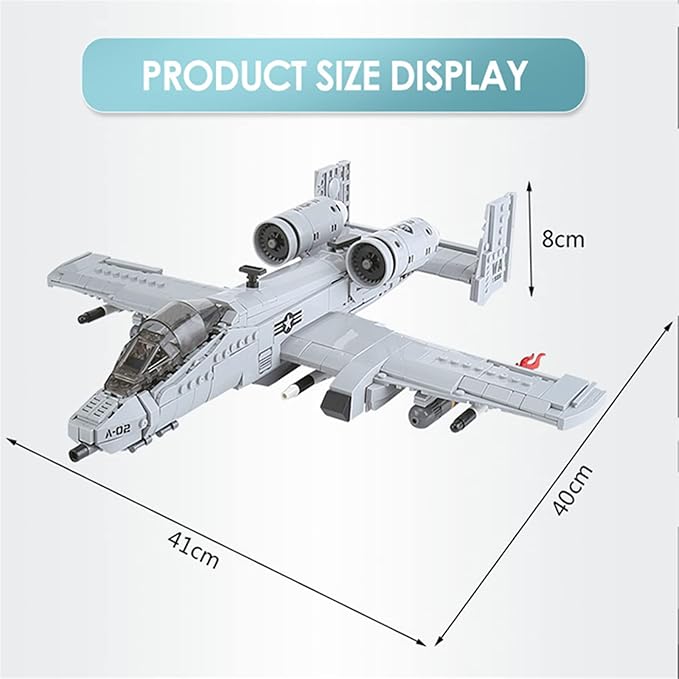MEOA A10 Warthog Plane Building Toys 961PCS WW2 Fighter Jet Building Blocks Set Air Force Airplane Model Kits Bricks Toy Gifts for Adults