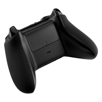 eXtremeRate Black Soft Touch Grip Back Panels, Comfortable Non-Slip Side Rails Handles, Game Improvement Replacement Parts for Xbox One X & S Controller (Model 1708) - Controller NOT Included