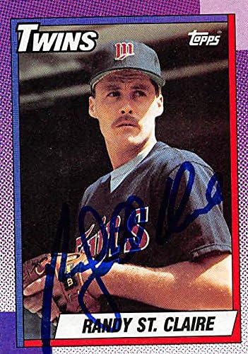 Sports Memorabilia Autograph Warehouse 246401 Randy St. Claire Autographed Baseball Card - Minnesota Twins 1990 Topps - No. 503
