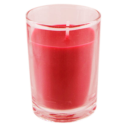 Mega Candles 12 pcs Unscented Glass Red Container Candle, Votive Candles 12 Hour Burn Time 2 Inch x 2.5 Inch, Home Décor, Wedding Receptions, Occasions, Events, Festivities, Meditations, Prayers