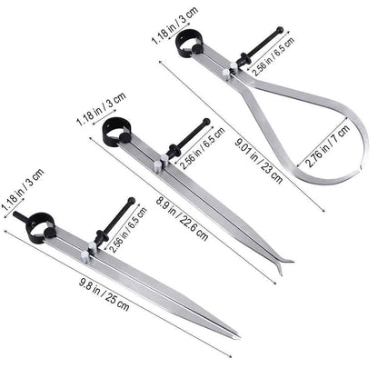 SHOP FOX W1704 Benchtop Lathe and Big Horn 3 Pieces Spring Caliper Set