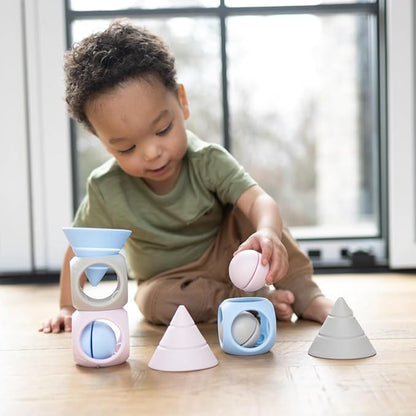 Fat Brain Toys Building Genius by MOLUK - Pastels - Open-Ended Creative Play Preschool