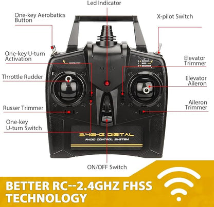 Remote Control Airplane for Adults BF109 4 Channel RC Plane with 6-Axis Gyro Aerobatic WW2 Warbird Park Flyer Gift