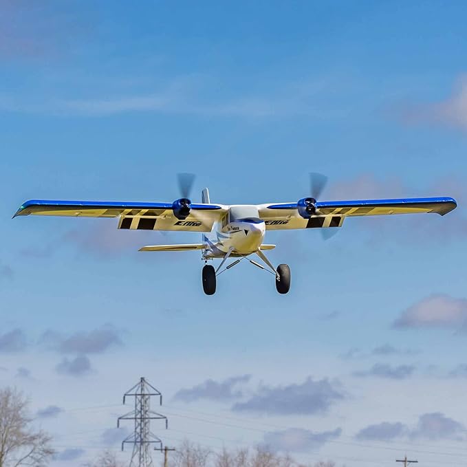 E-flite RC Airplane Twin Timber 1.6m BNF Basic Transmitter Battery and Charger Not Included with AS3X and Safe Select EFL23850 Airplanes B&ampF Electric