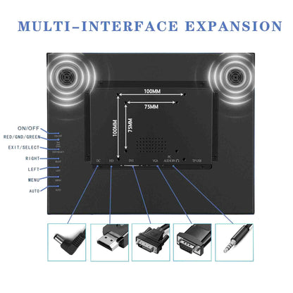 VSDISPLAY 15 Inch 1024x768 LCD Monitor 1000 Nits High Brightness IPS Screen with H/D DVI VGA as Outdoor Industrial Extra Display