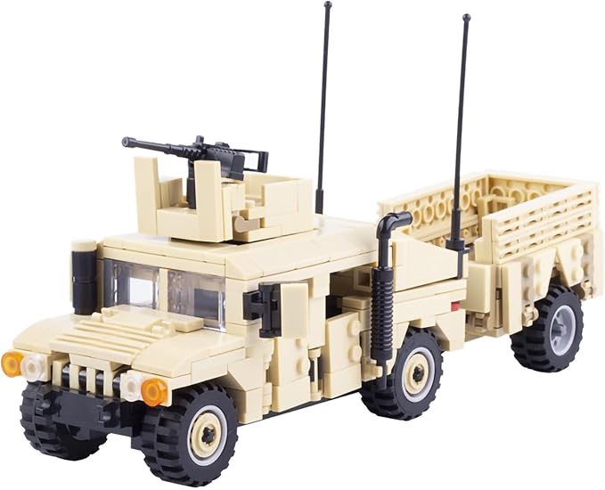 GeRRiT American Military Vehicle HMMWV Building Block(449 PCS)WW2 Military Historical Building SetToys Gifts for Kid and Adult Compatible with Lego. 66010