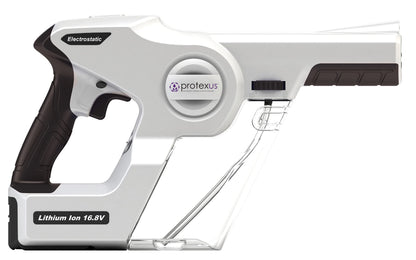 Protexus Handheld Electrostatic Sprayer, Disinfectants and Sanitizers, Cordless Electric Spray Gun, Fogger Machine, 34oz Removable Tank, 4Hr Battery Runtime, 60-Micron Nozzle, Covers 2,800Sq Ft