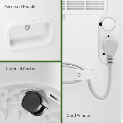 Waykar 150 Pint 7,000 Sq.Ft Dehumidifier for Basement & Home, Large Room, Smart Compressor Dehumidifier with Drain Hose & Tank for Commercial, 30%-80% Humidity Control, 92° Auto Swing, Auto Defrost.