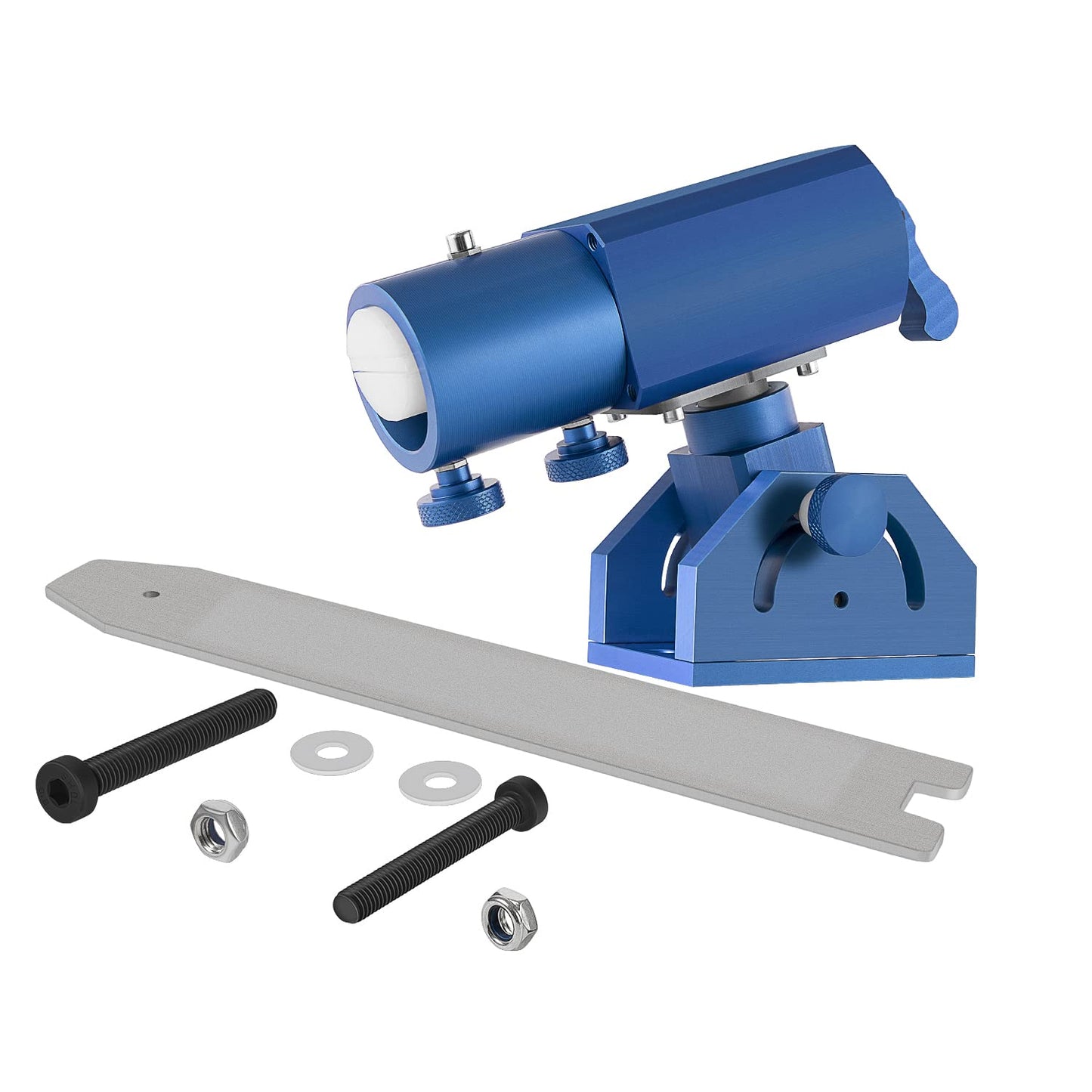 Sunluway-Three-Axis Blade Light Duty Workshop Knife Vise Tool, with 360-degree Swivel Base for Home or Industrial Craftsmen (Blue)