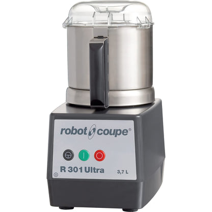 Robot Coupe R301 Ultra B Commercial 3.7-Liter Food Processor, 120v, Stainless Steel Bowl, 1.5 HP Vertical Cutter Mixer, ETL-Sanitation, Ideal for Restaurants and Kitchens