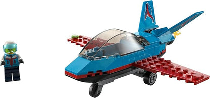 LEGO City Great Vehicles Stunt Plane 60323 Jet Airplane Toy 2022 Building Set Gifts for Kids Boys and Girls 5 Plus Years Old with Pilot Minifigure